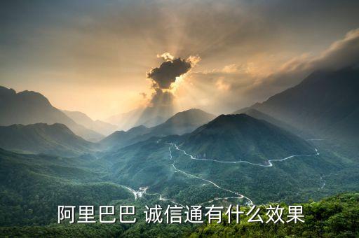  阿里巴巴 诚信通有什么效果