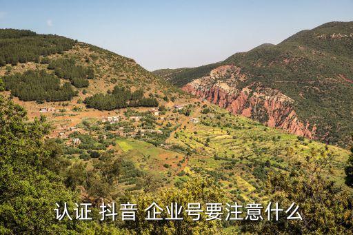  认证 抖音 企业号要注意什么
