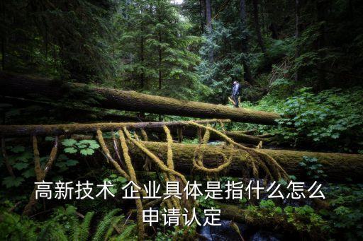  高新技术 企业具体是指什么怎么 申请认定