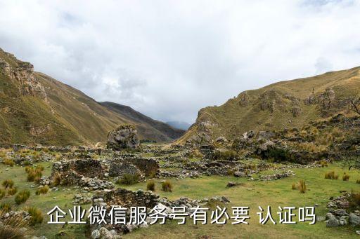  企业微信服务号有必要 认证吗