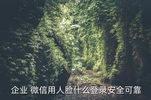  企业 微信用人脸什么登录安全可靠