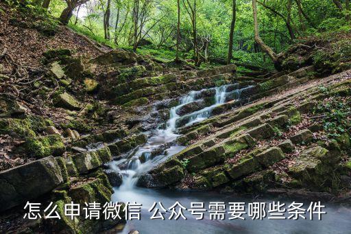 怎么申请微信 公众号需要哪些条件