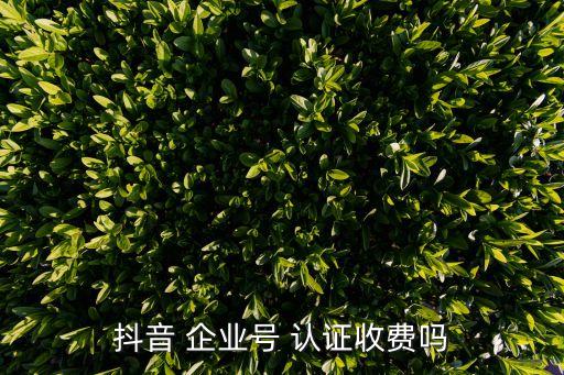 申请企业号认证,抖音企业号认证费用