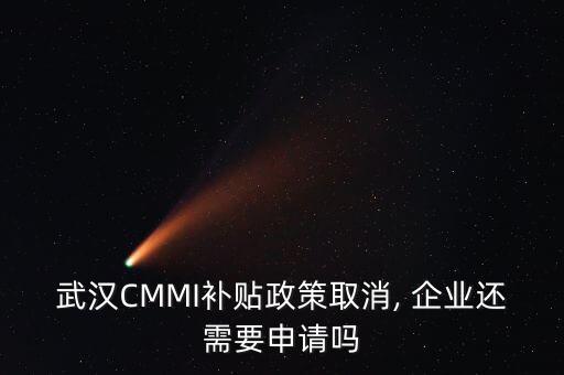 武汉CMMI补贴政策取消, 企业还需要申请吗