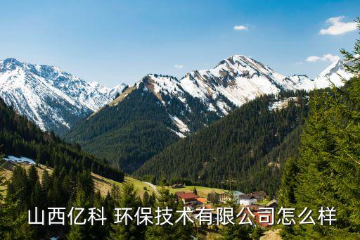  山西亿科 环保技术有限公司怎么样