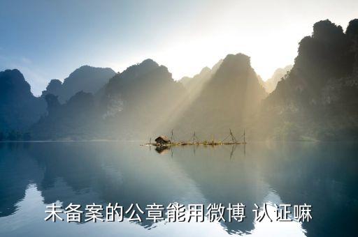 未备案的公章能用微博 认证嘛