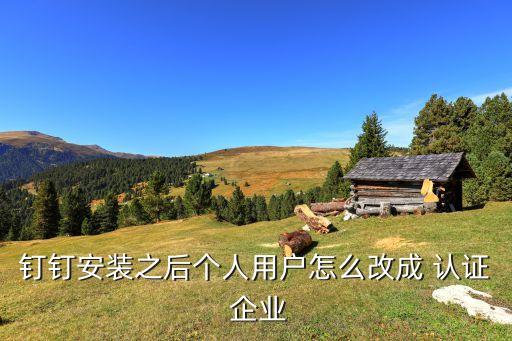 钉钉安装之后个人用户怎么改成 认证 企业