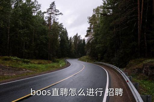 boos直聘怎么进行 招聘