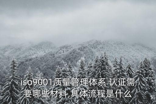 iso9001质量管理体系 认证需要哪些材料,具体流程是什么