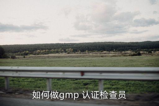 如何做gmp 认证检查员