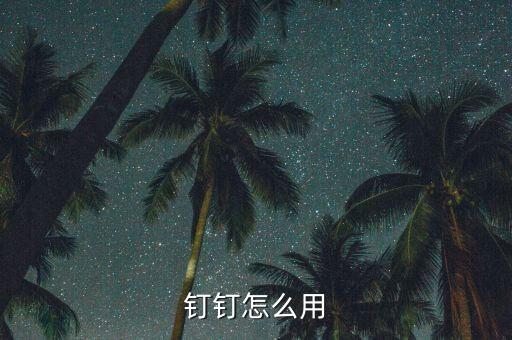 钉钉怎么用