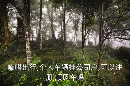 嘀嗒出行,个人车辆挂公司户,可以注册 顺风车吗