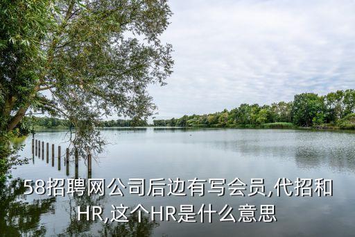 58招聘网公司后边有写会员,代招和HR,这个HR是什么意思