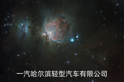 一汽哈尔滨轻型汽车有限公司