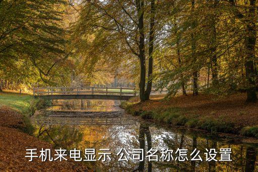 手机来电显示 公司名称怎么设置