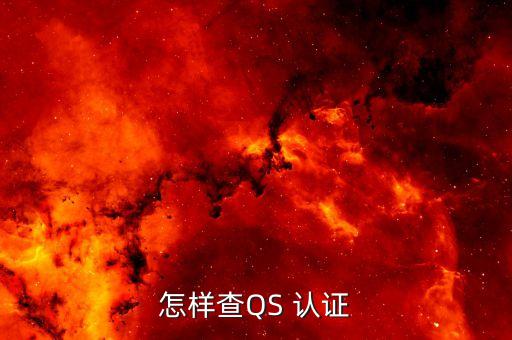 怎样查QS 认证