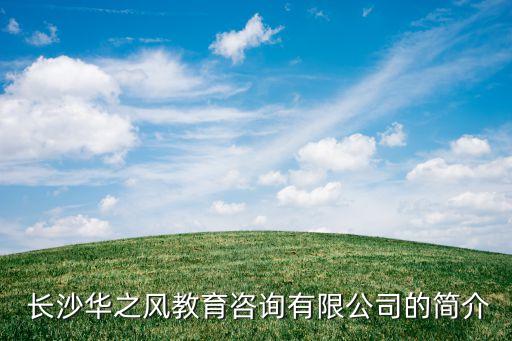  长沙华之风教育咨询有限公司的简介