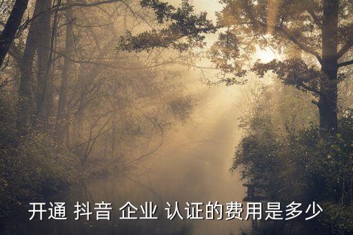 抖音餐饮认证企业号保证金,抖音企业号认证需要花费多少?