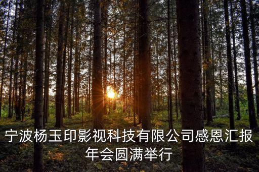宁波杨玉印影视科技有限公司感恩汇报年会圆满举行