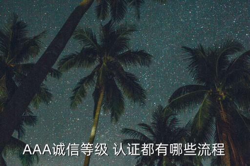 AAA诚信等级 认证都有哪些流程