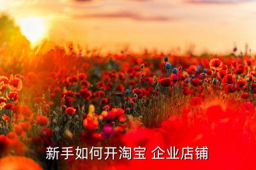 企业认证商品怎么开通,淘宝企业账户怎么开通?