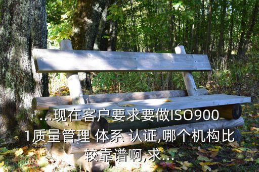 ...现在客户要求要做ISO9001质量管理 体系 认证,哪个机构比较靠谱啊,求...