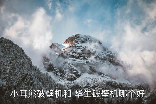小耳熊破壁机和 华生破壁机哪个好