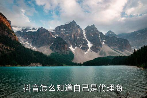 抖音怎么知道自己是代理商