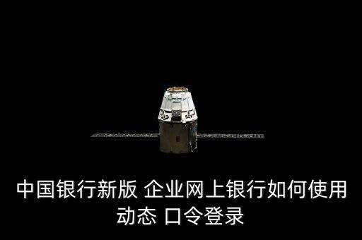 中国银行新版 企业网上银行如何使用动态 口令登录
