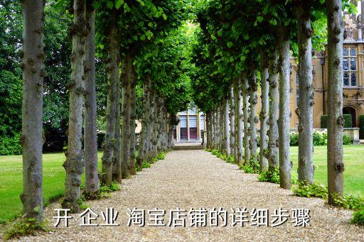 开 企业 淘宝店铺的详细步骤
