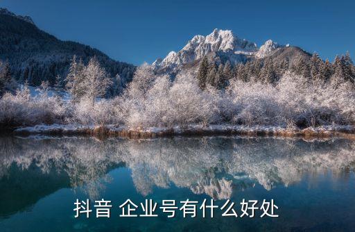 抖音 企业号有什么好处