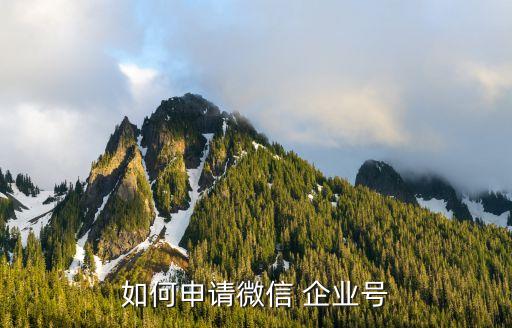 如何申请微信 企业号