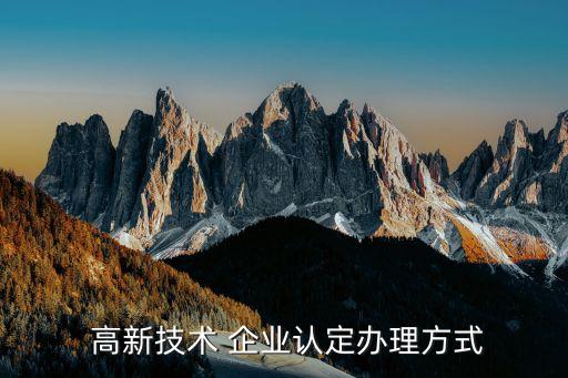 塘尾高新企业认证,高新企业认证需要哪些材料