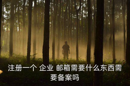 注册一个 企业 邮箱需要什么东西需要备案吗