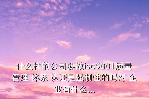 体系认证适合企业,企业三体系认证需要提供什么资料