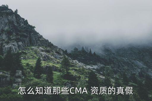 怎么知道那些CMA 资质的真假