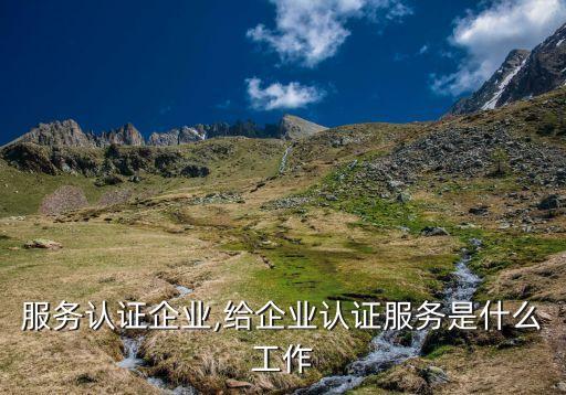 吴江服务认证企业,给企业认证服务是什么工作