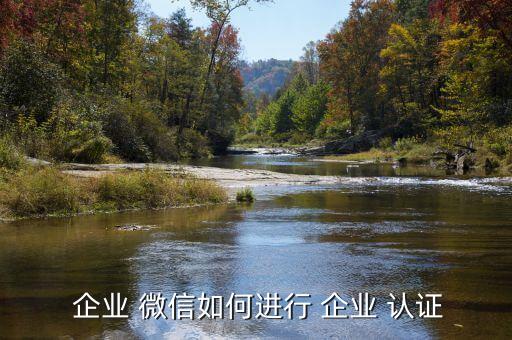  企业 微信如何进行 企业 认证