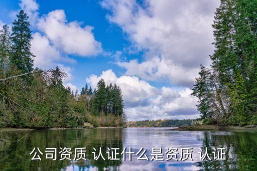 公司资质 认证什么是资质 认证